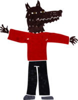 homem lobo feliz dos desenhos animados png