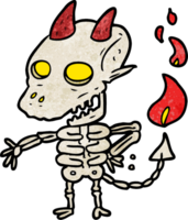 demonio esqueleto espeluznante de dibujos animados png