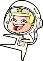 cartoon laughing astronaut png