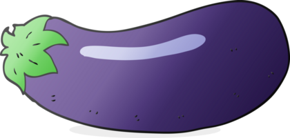 hand drawn cartoon eggplant png