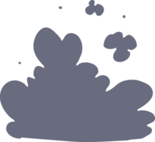 nuage de dessin animé de style plat couleur png