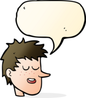 cartoon happy boy face with speech bubble png