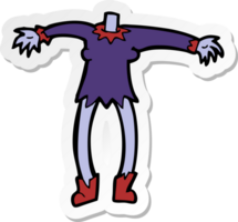 sticker of a cartoon vampire bodyhoto he png