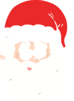 flat color style cartoon santa claus png