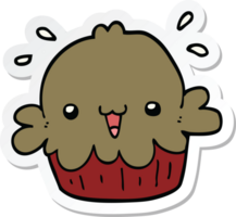 sticker of a cute cartoon pie png