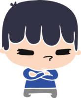 desenho animado ilustração do uma kawaii fofa Cruz Garoto png