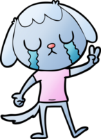 cute cartoon dog crying png