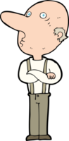 cartoon old man with folded arms png