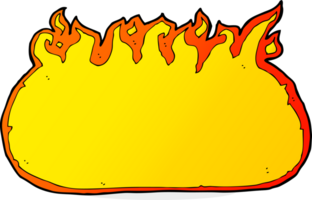 bordure de feu de dessin animé png