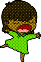 cartoon woman talking loudly png