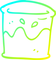 cold gradient line drawing of a cartoon drink in glass tumbler png