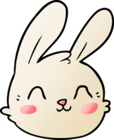 visage de lapin de dessin animé png