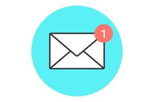 Icon of new email envelope vector