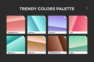 Set of colorful trendy gradient template vector