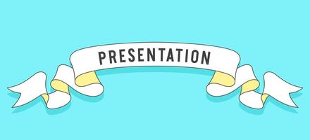 Presentation. Vintage trendy ribbon vector