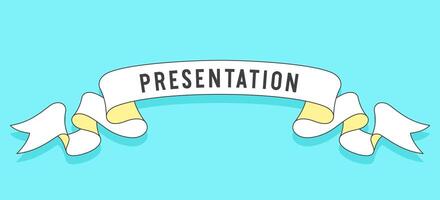 Presentation. Vintage trendy ribbon vector