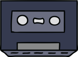 hand drawn cartoon doodle of a retro cassette tape png