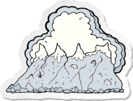 sticker of a cartoon mountain range png