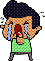 hombre llorando de dibujos animados png