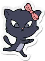 adesivo de um gato de desenho animado png