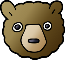 cara de urso de desenho animado png