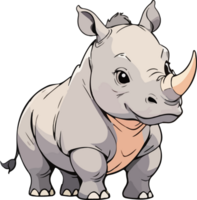 neushoorn tekenfilm dier klem kunst png