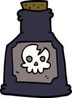 cartoon doodle poison in a bottle png