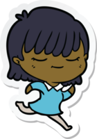 sticker of a cartoon woman png