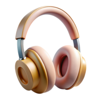 Headphone Audio 3D Render png