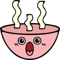 fofa desenho animado do uma tigela do quente sopa png