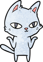 gato de desenho animado olhando png