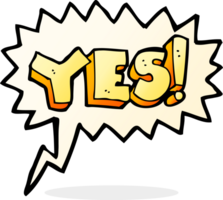 cartoon yes symbol with speech bubble png