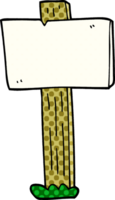 cartoon doodle sign post png