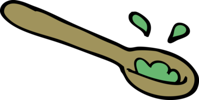 cartoon doodle ladle of food png