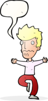 cartoon frightened man with speech bubble png