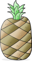 hand- getrokken tekenfilm ananas png