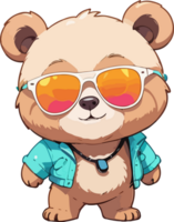 Funky Bear Cartoon Image png