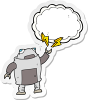 pegatina de un robot de dibujos animados png