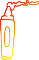 chaud pente ligne dessin de une dessin animé coloration crayon png