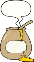 cartoon honey pot with speech bubble png