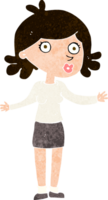 cartoon confused woman png