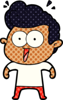 hombre emocionado de dibujos animados png