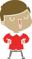 menino feliz dos desenhos animados de estilo de cor plana png