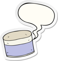 dessin animé pot avec discours bulle autocollant png