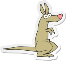 sticker of a cartoon kangaroo png