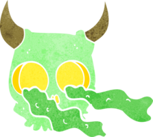 cráneo de halloween de dibujos animados png