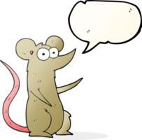 hand drawn speech bubble cartoon mouse png