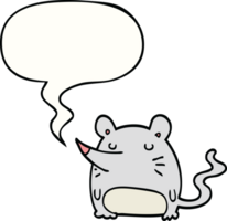 Cartoon-Maus mit Sprechblase png