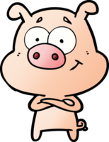 cochon dessin animé heureux png