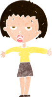 mulher entediada dos desenhos animados png